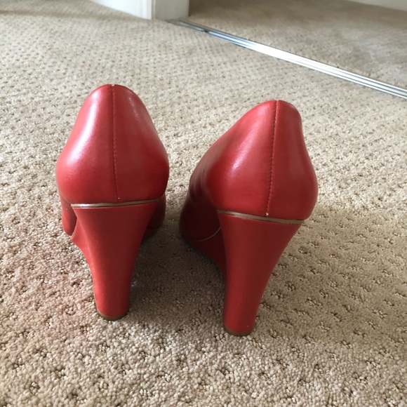 Mia coral wedge shoes - Picture 3 of 4